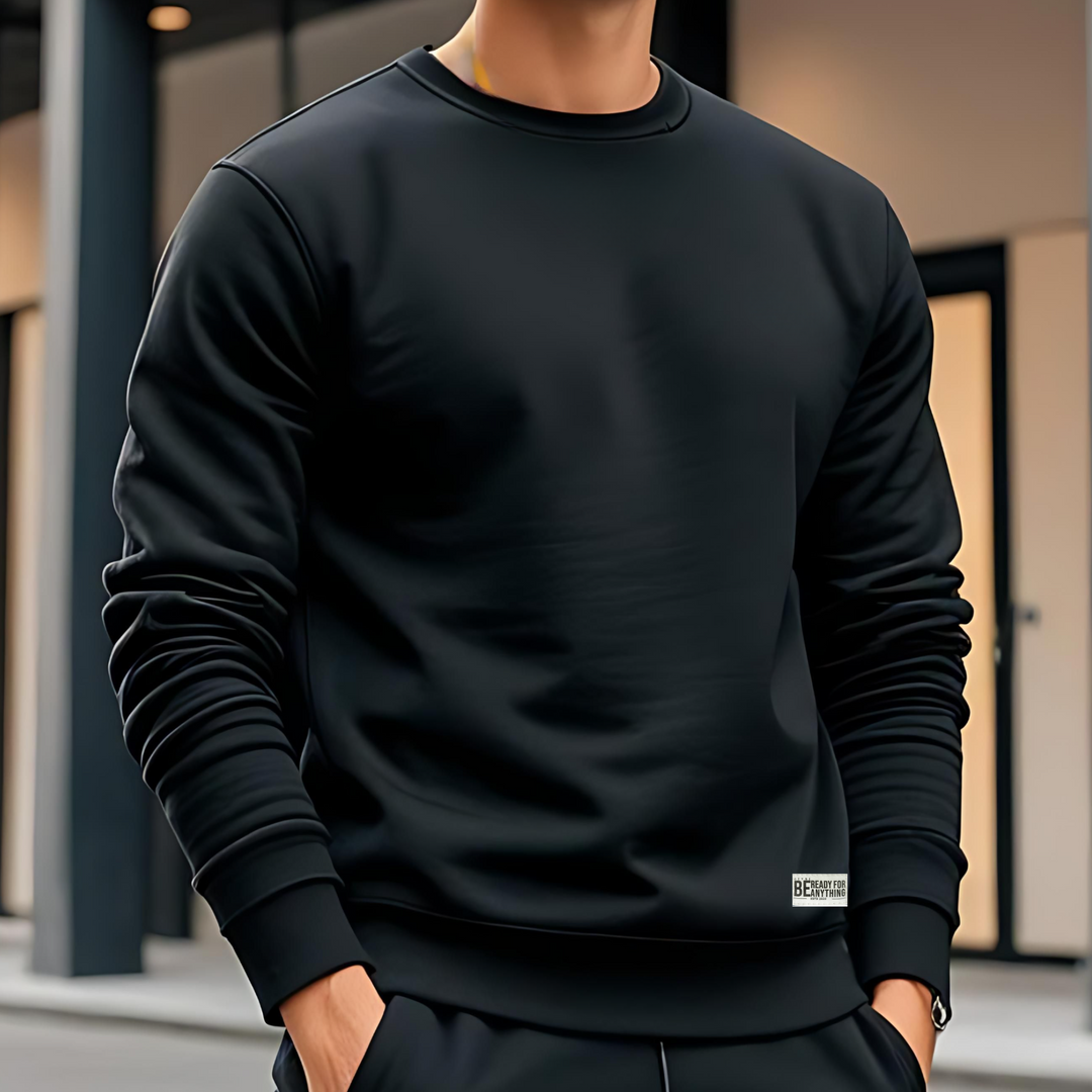 Solid Black Sweatshirt