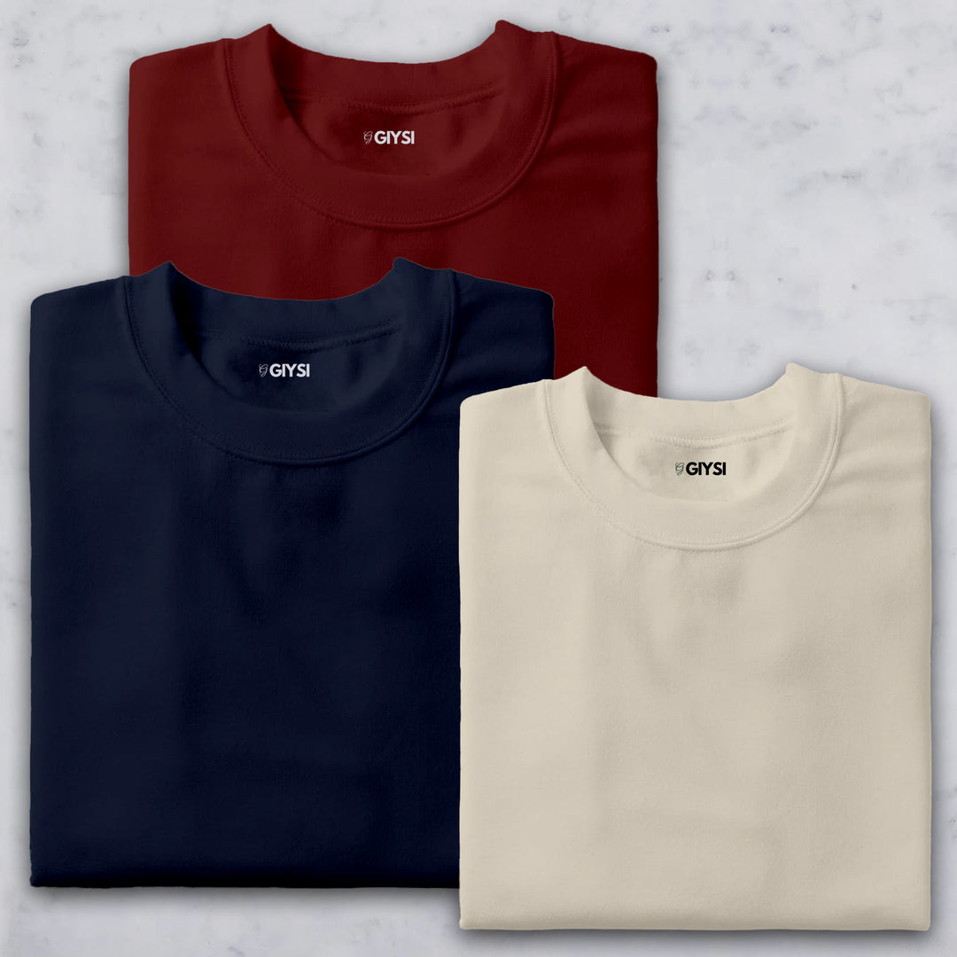 Combo Pack Round Neck T-shirts