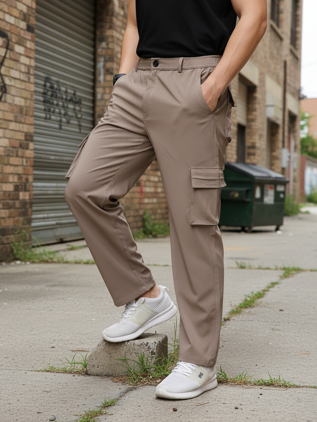 Beige Cargo Pants