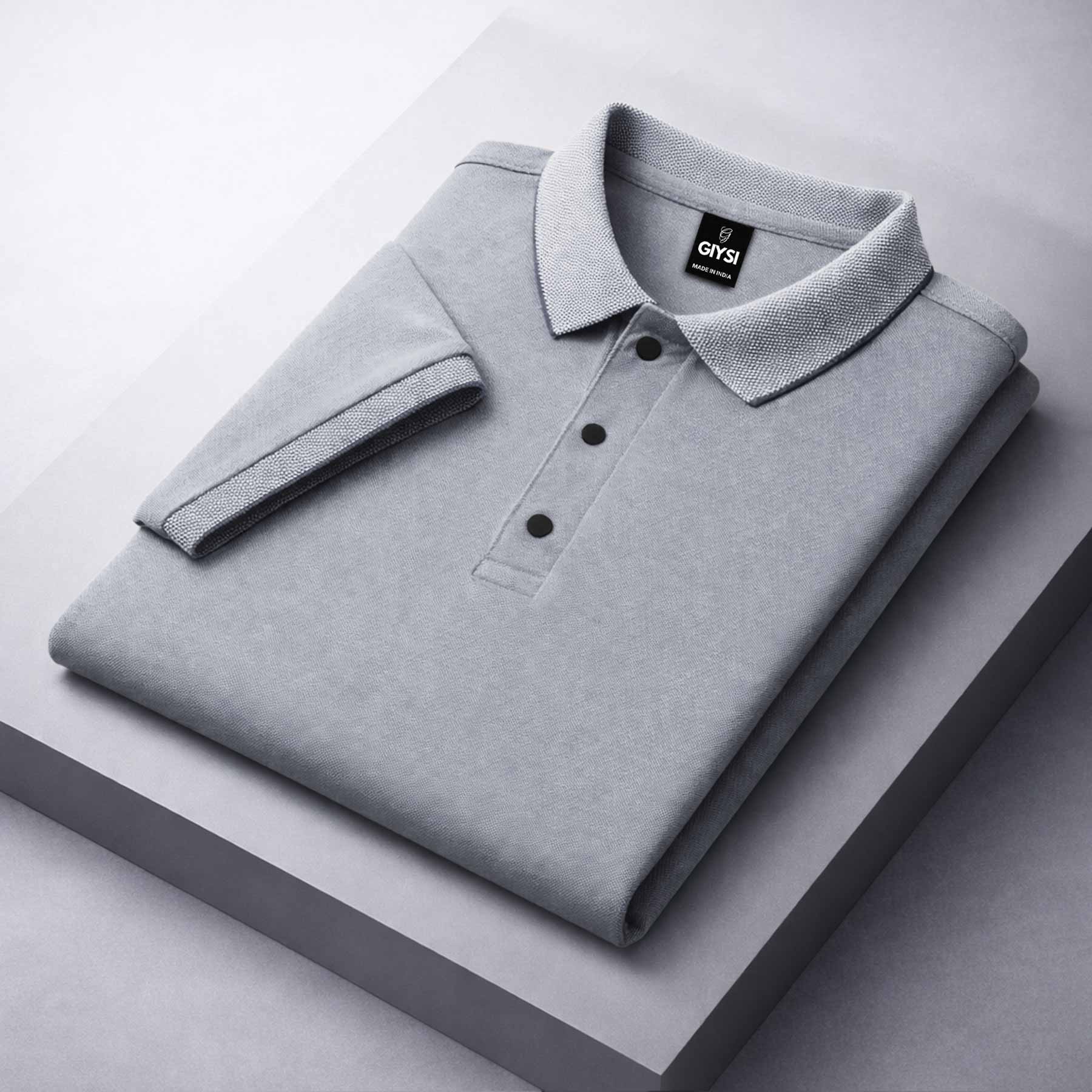 Cross-Knit-grey-polo-T-shirt.