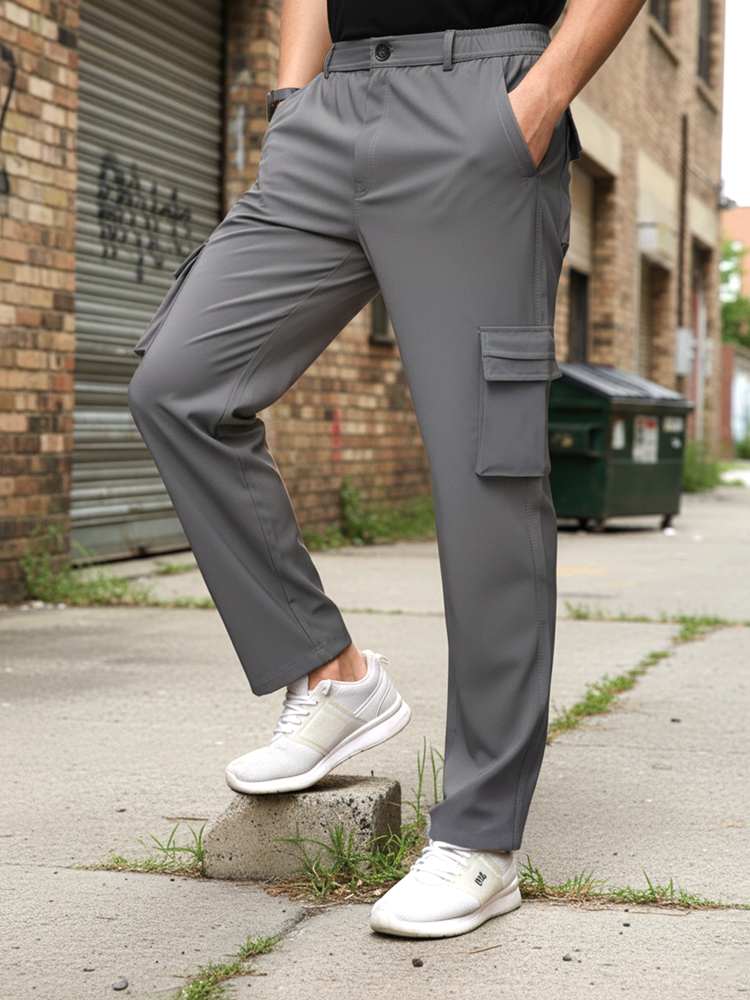Grey Cargo Pants
