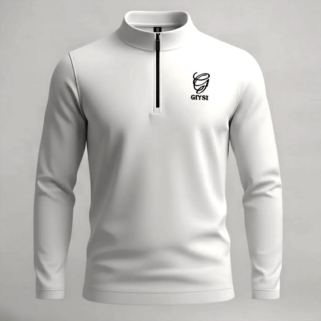 Grey High Neck Sports Full Sleeves T-shirt