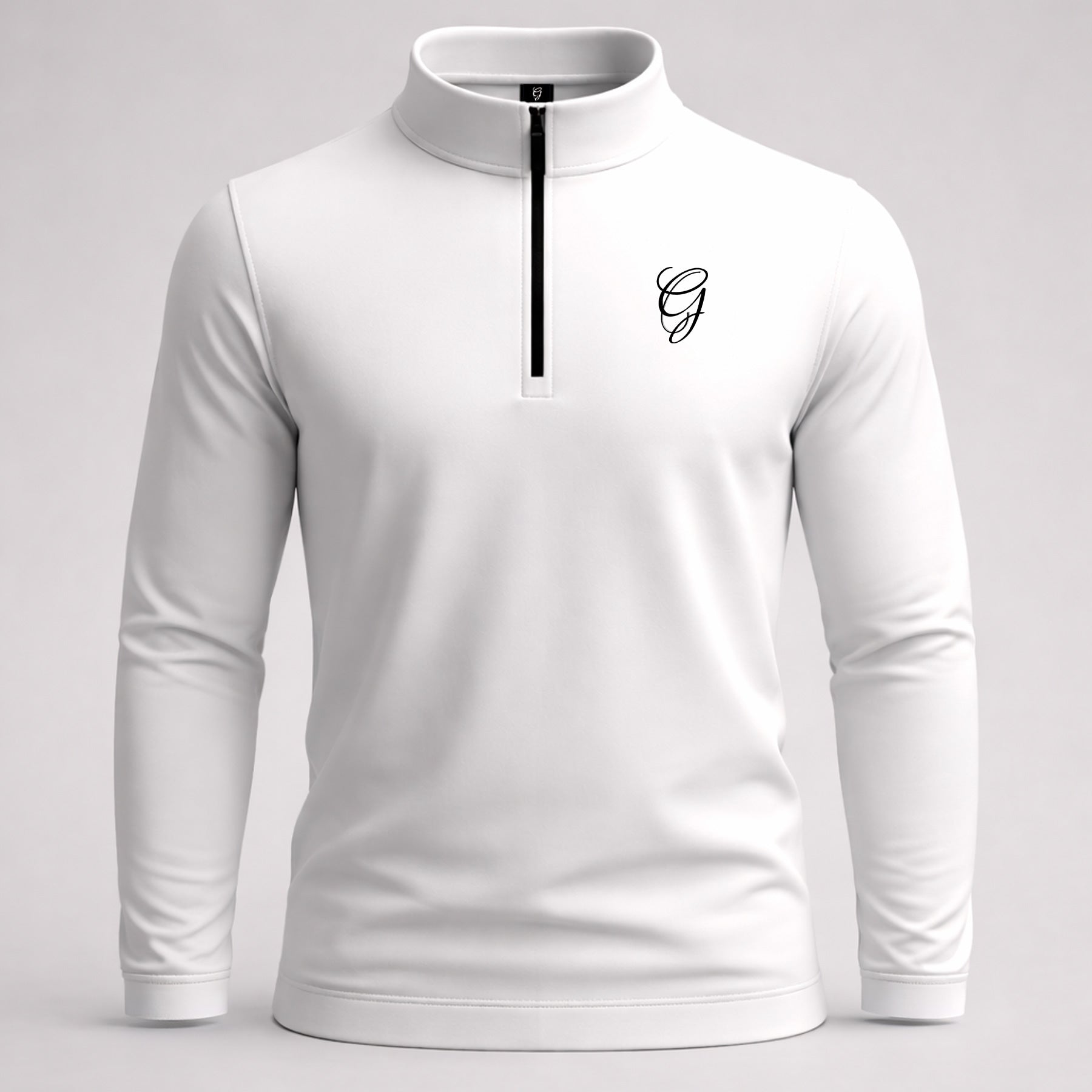 GIYSI Grey High Neck Sports Full Sleeves T-Shirt - Image 2