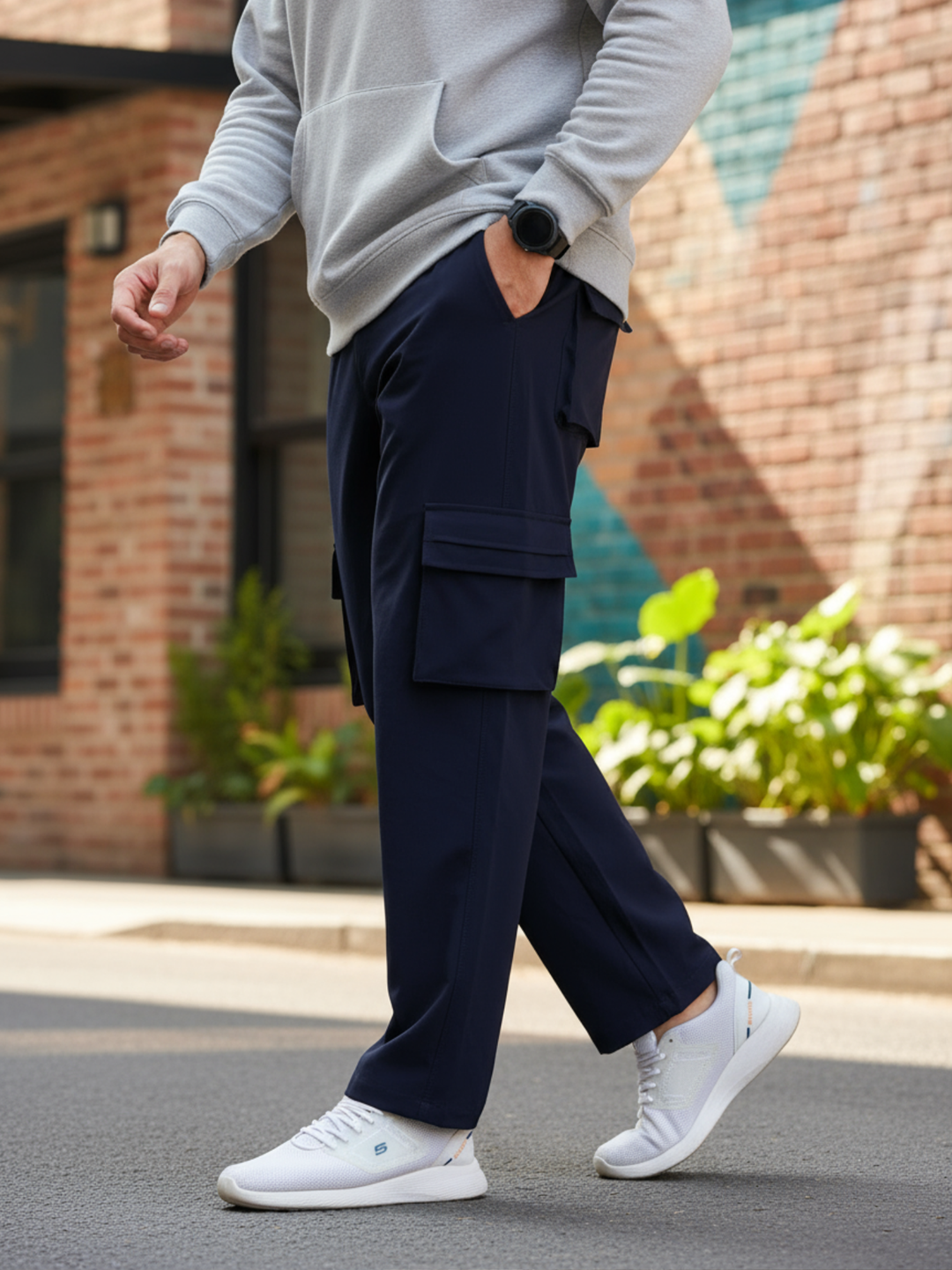 Navy Blue Cargo Pants