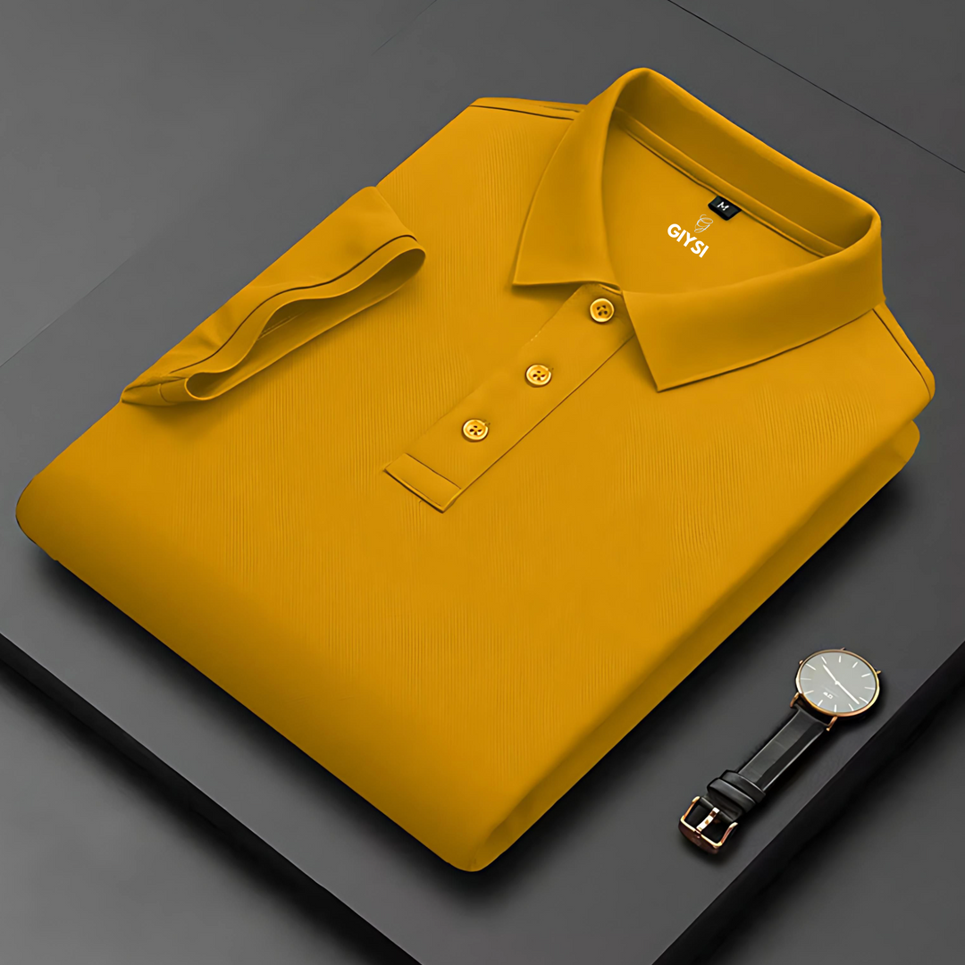 Mustard Cotton Polo T-shirt