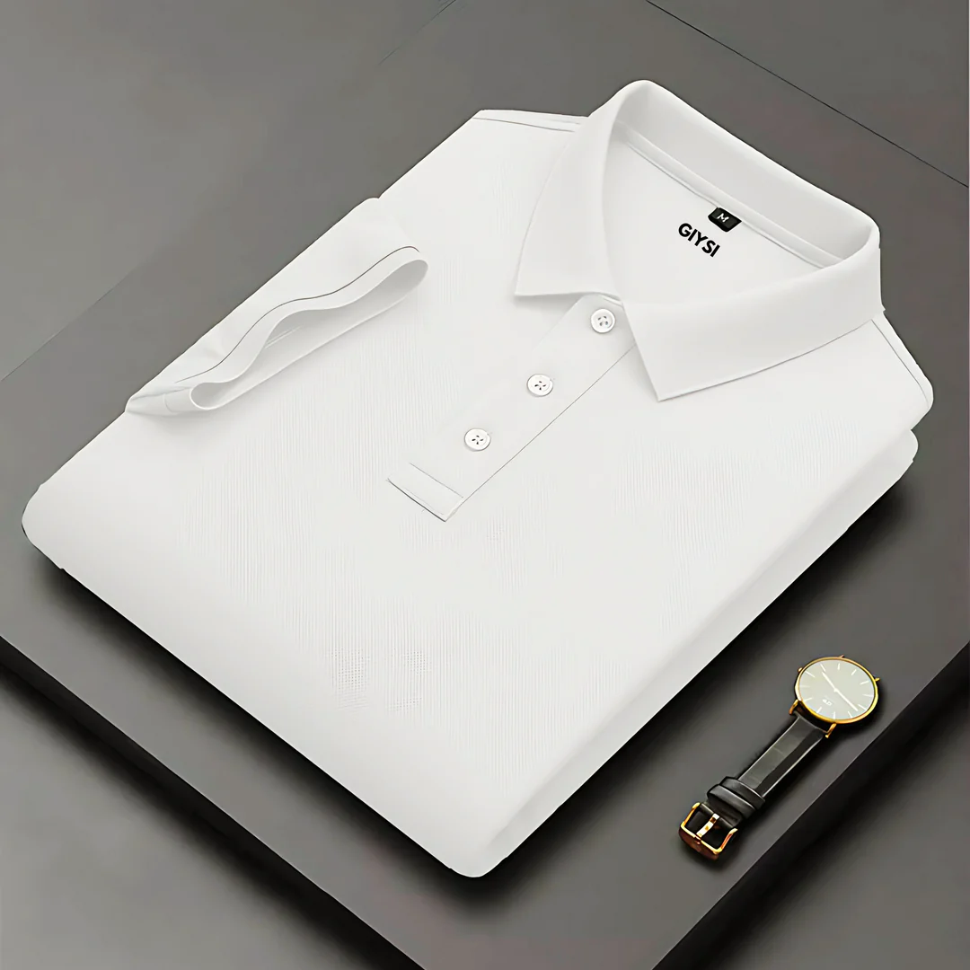 White Cotton Polo T-shirt