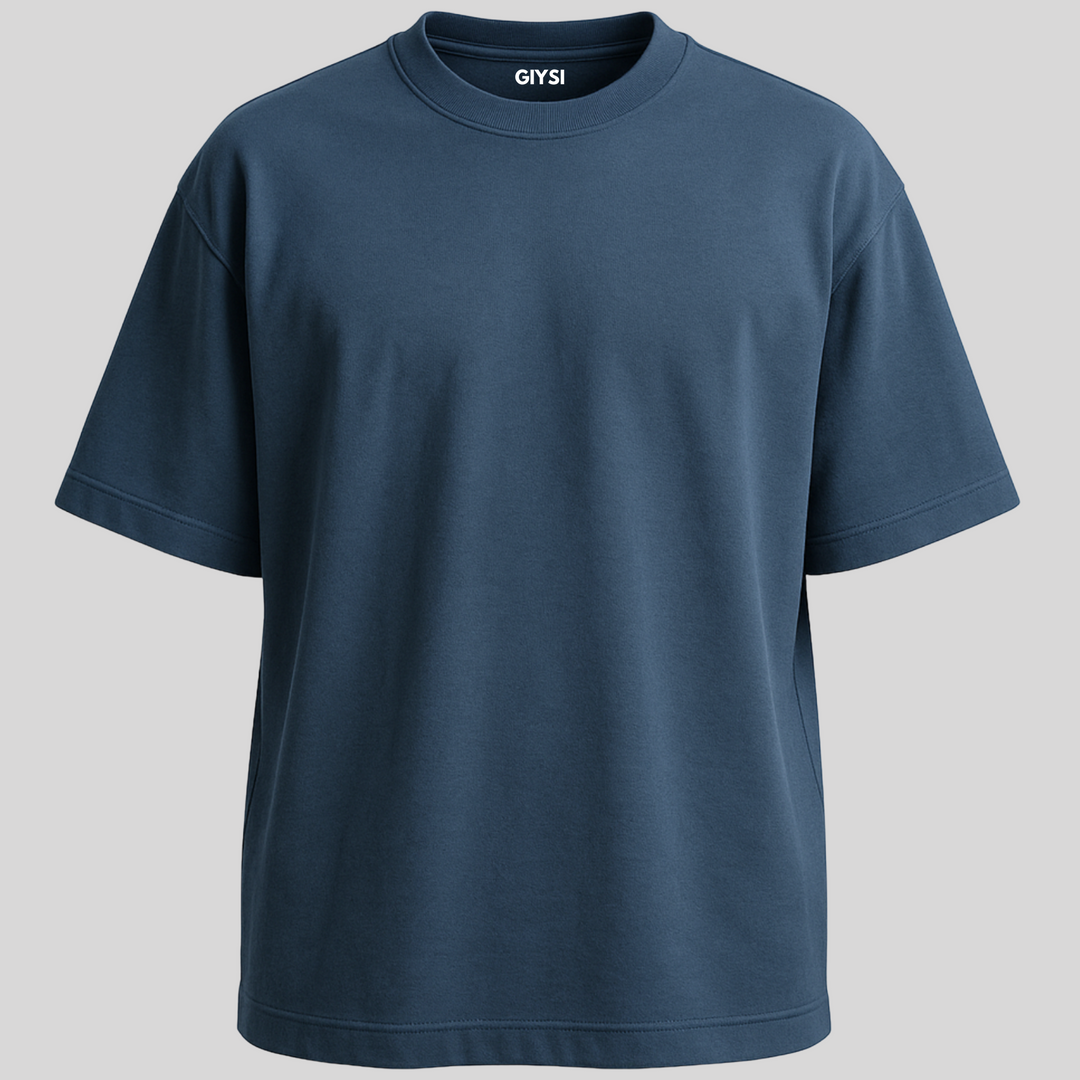Oversized Solid Cotton T-shirt