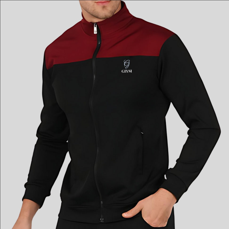 Colour block Jacket Man Jacket (Black&Red)