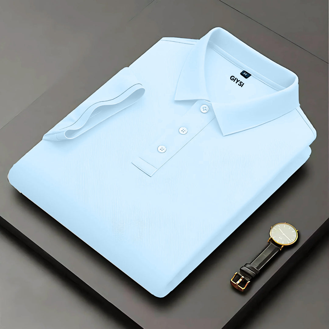 Sky Blue Cotton Polo T-shirt