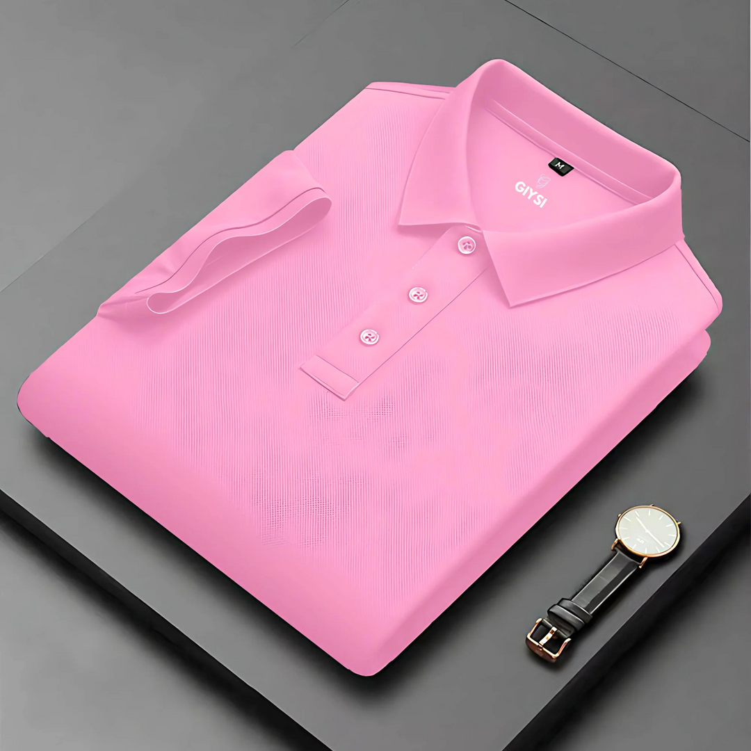 Pink Cotton Polo T-shirt
