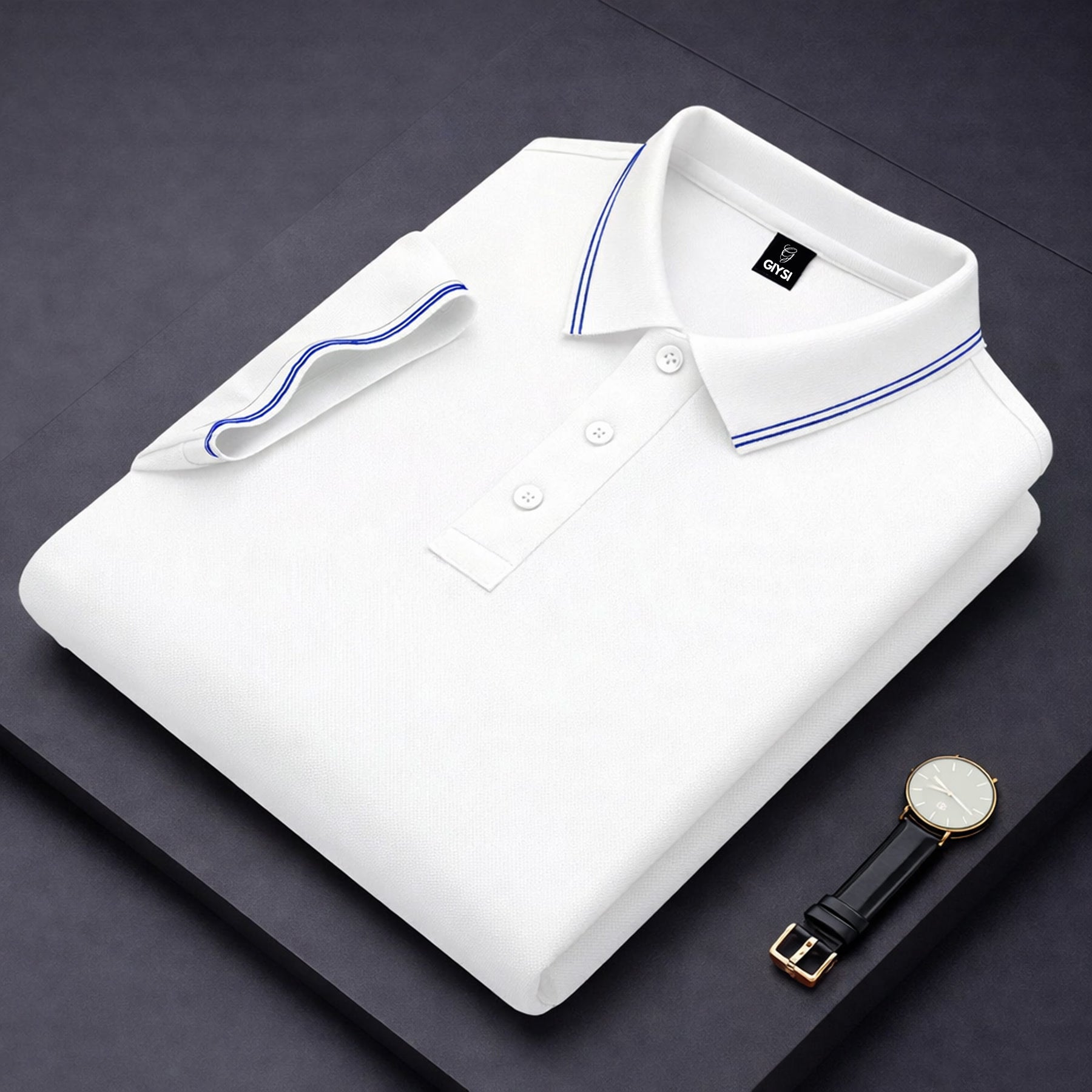 GIYSI White Polo T-shirt - Image 2