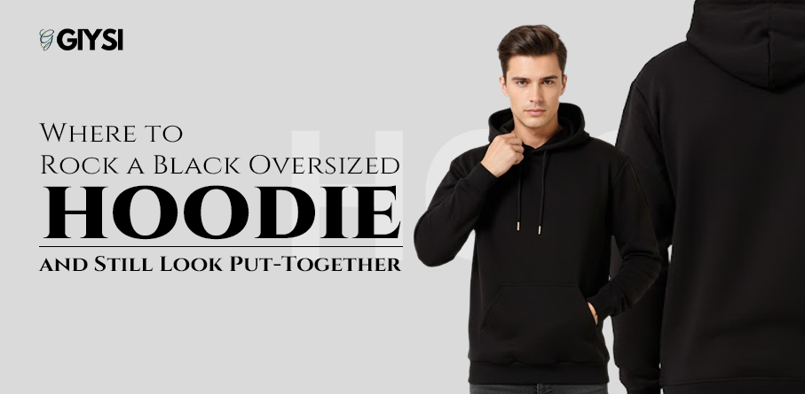 black oversized hoodie