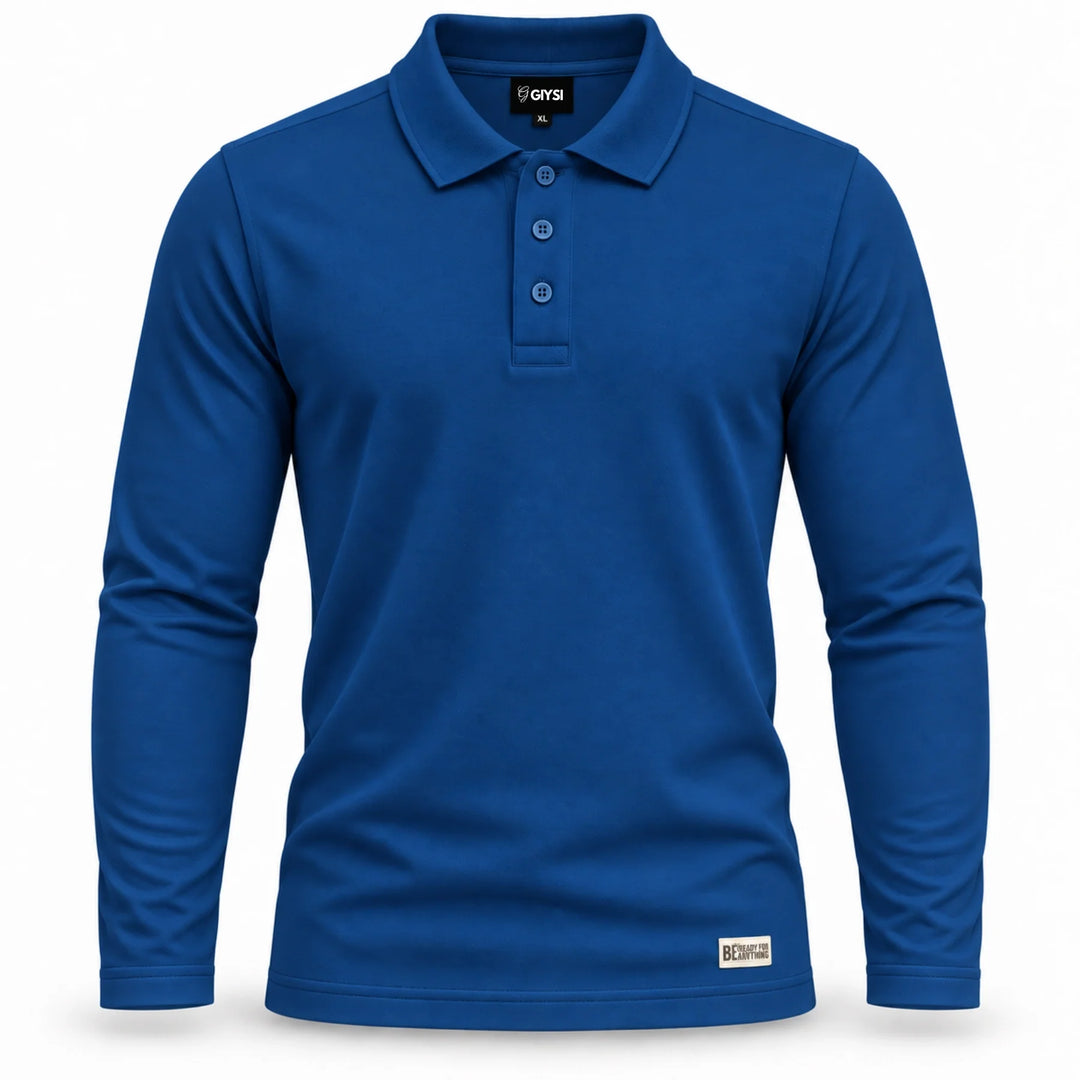 Royal Blue Classic Full Sleeve Polo T-Shirt