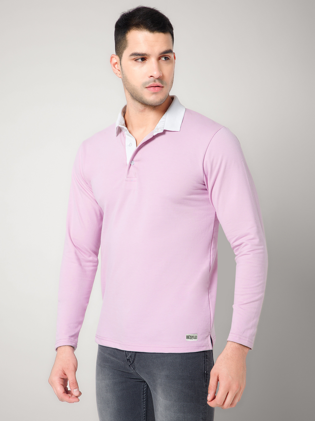 Full sleeves Mauve Collar T-shirt