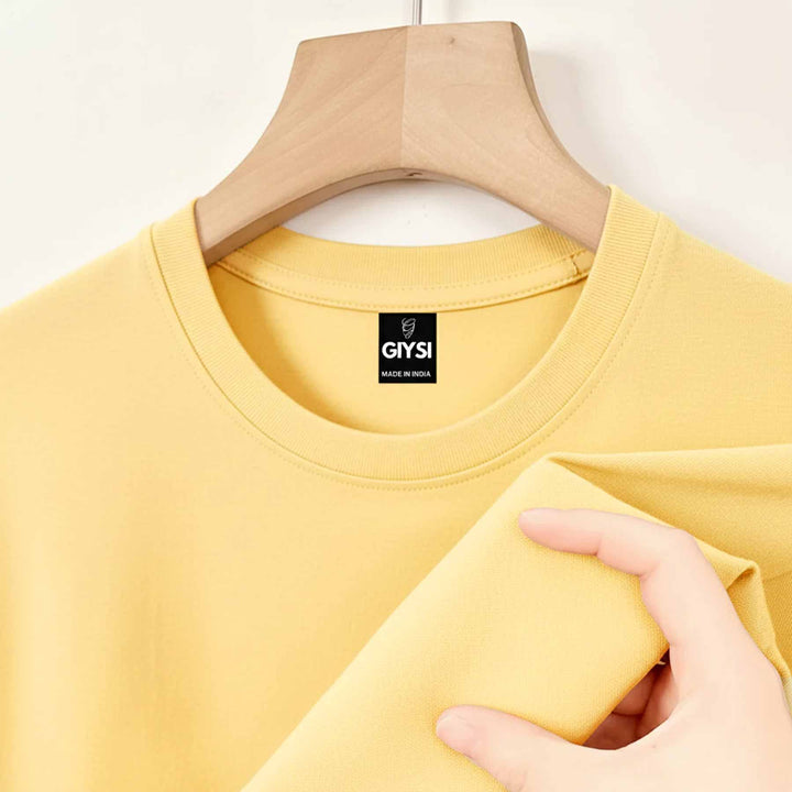 Yellow Round Neck T-shirts