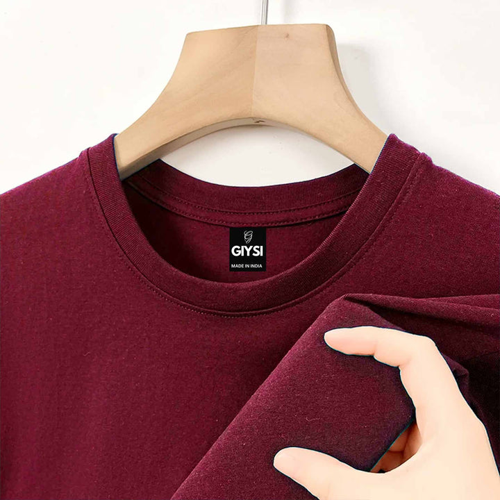Maroon Crew Neck T-shirt
