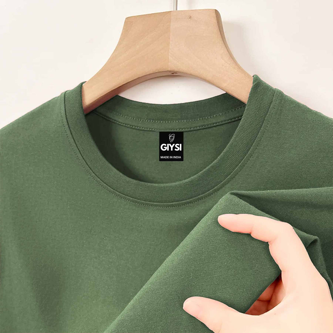 Pista Green Round Neck T-shirts