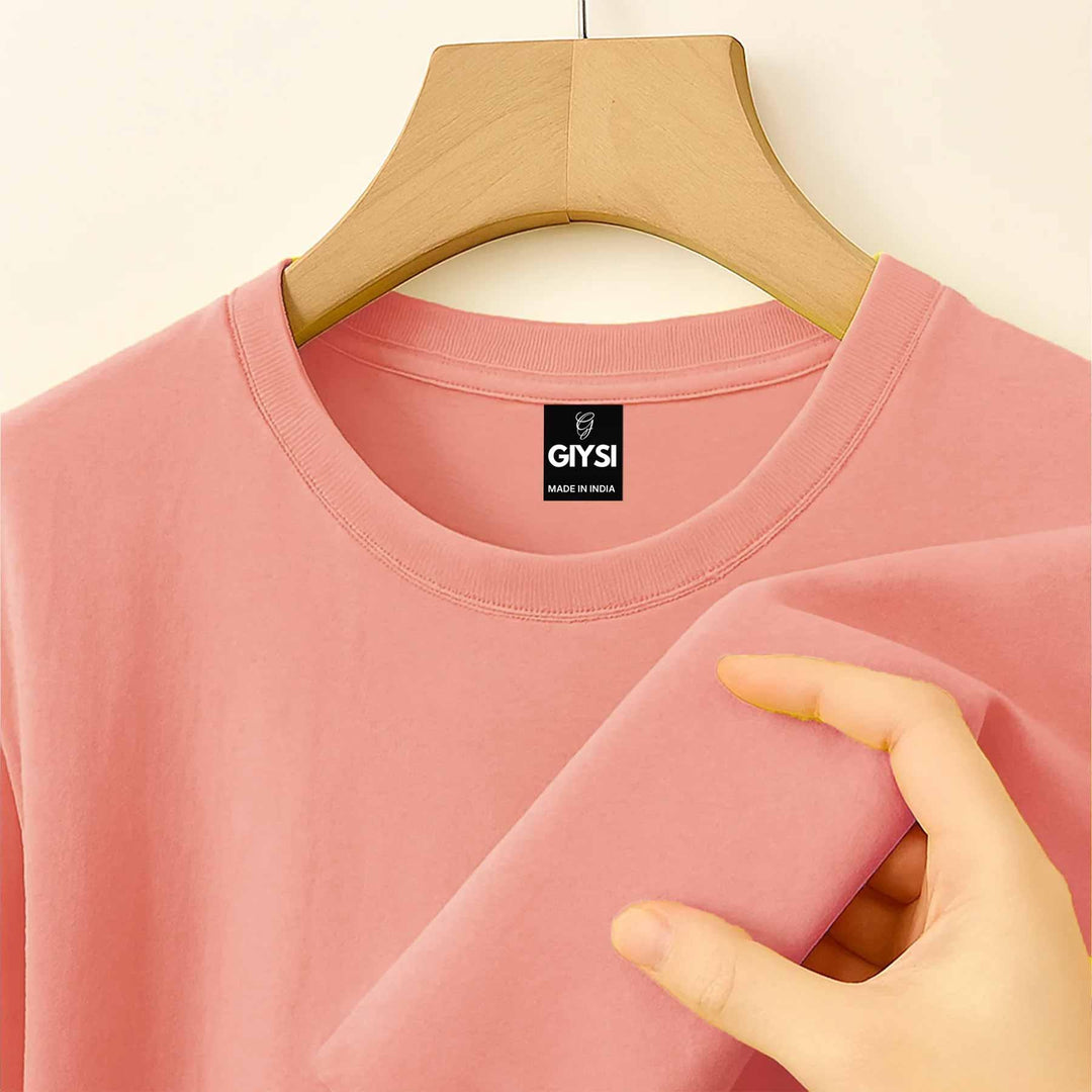 Peach Crew Neck T-shirt
