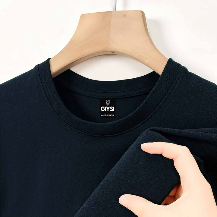 Navy Blue Round Neck T-shirts