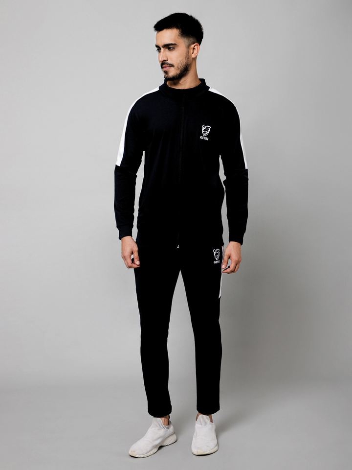 Fusion Lines Black Tracksuit