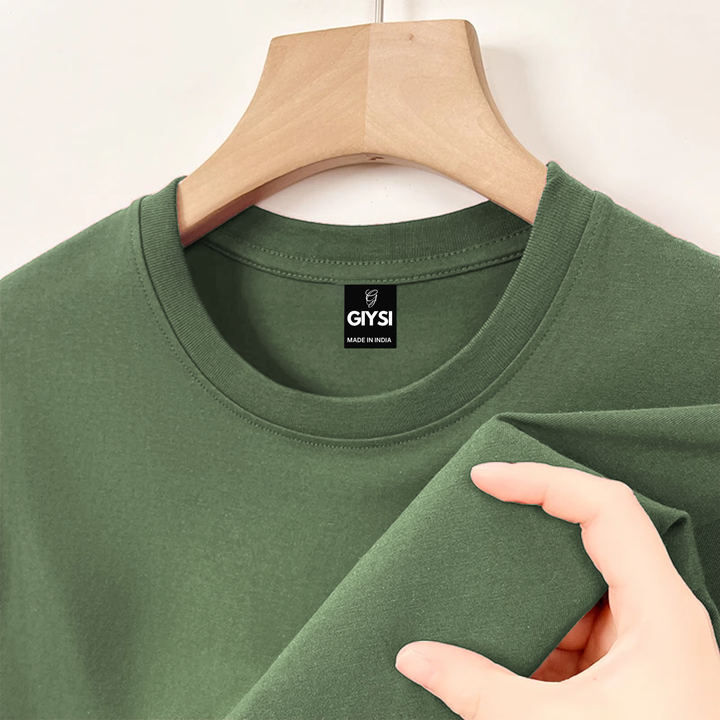 Pista Green Round Neck T-shirts