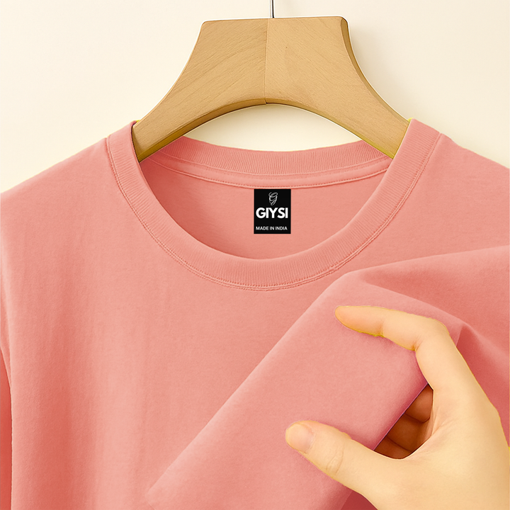 Peach Crew Neck T-shirt