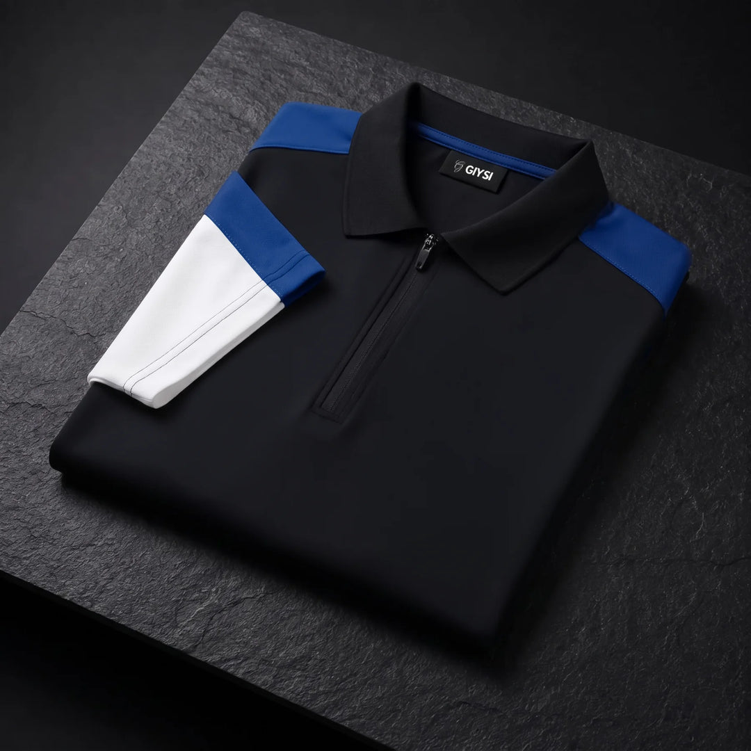 Giysi Colour Block Zip Polo