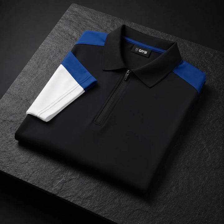 Giysi Colour Block Zip Polo