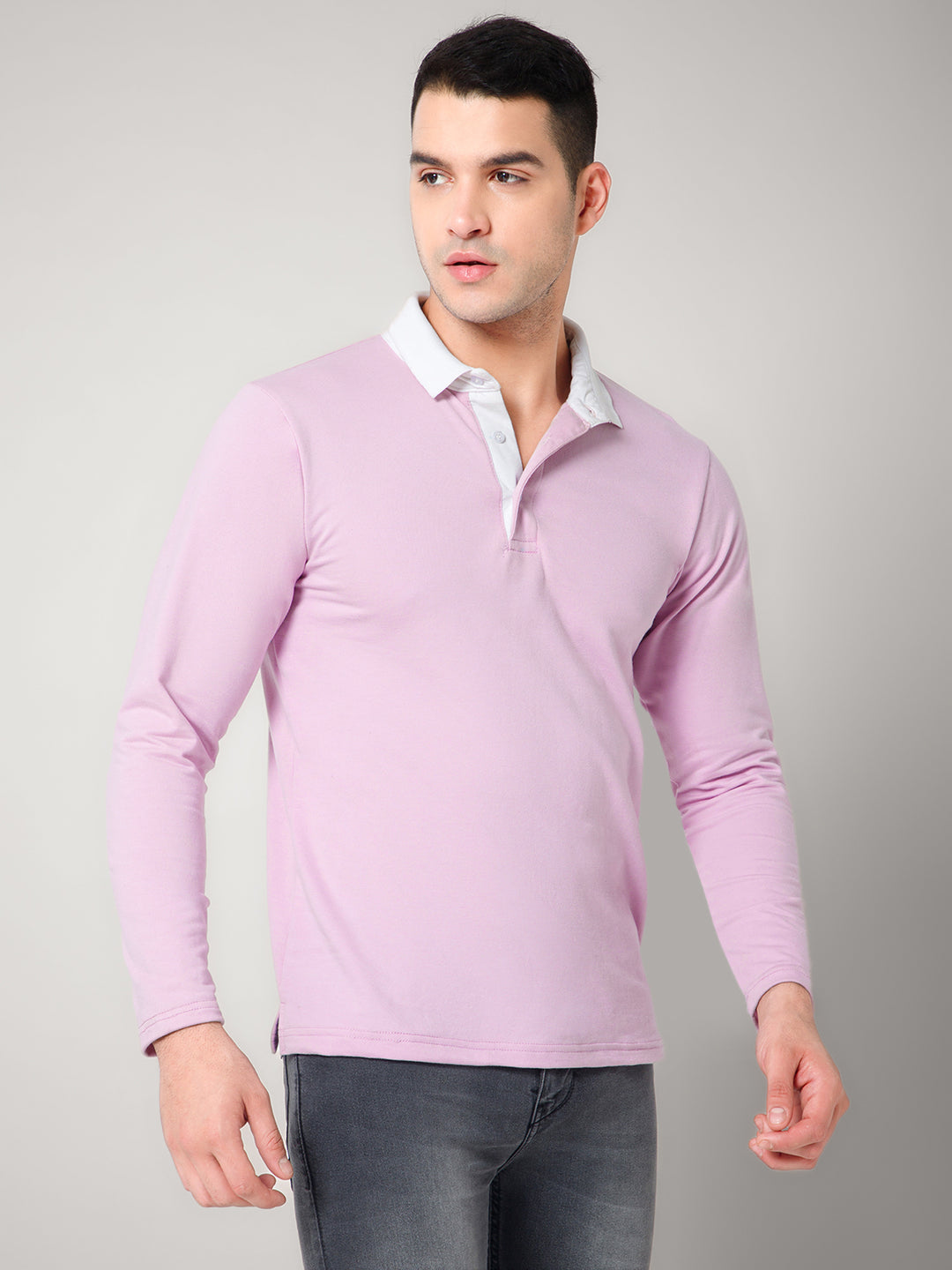 Full sleeves Mauve Collar T-shirt