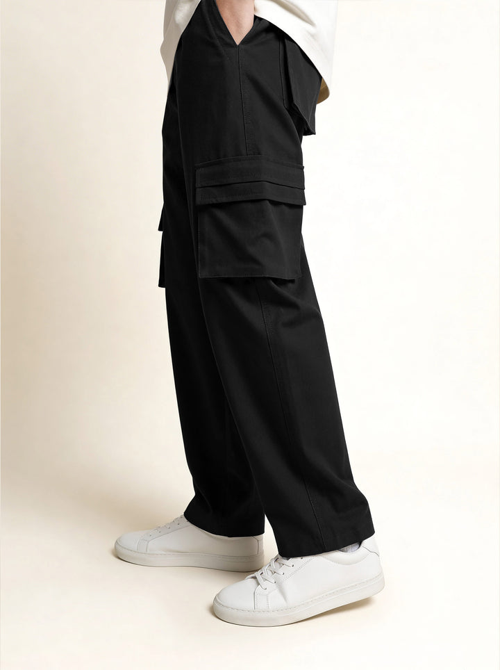 Black Oversized Cargo Pants