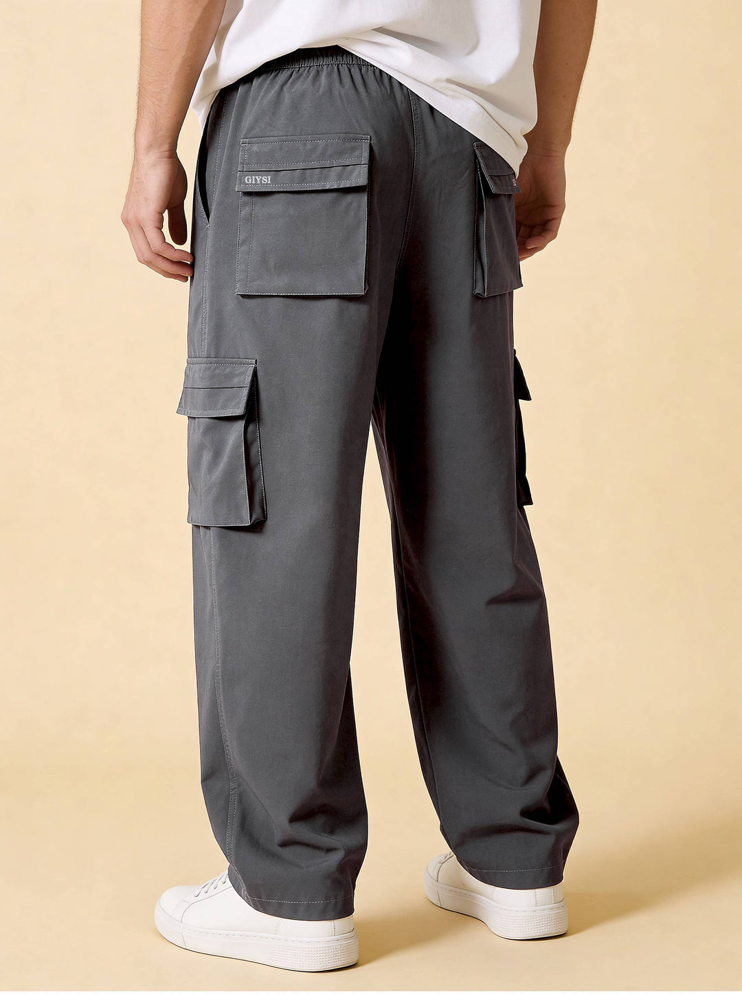 Grey Oversized Cargo Pants