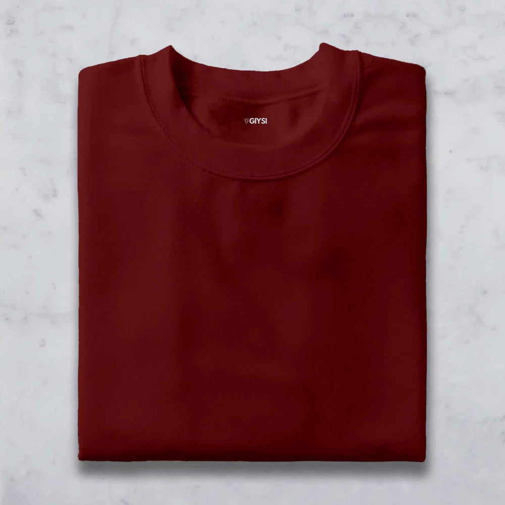 Combo Pack Round mehroon Neck T-shirts