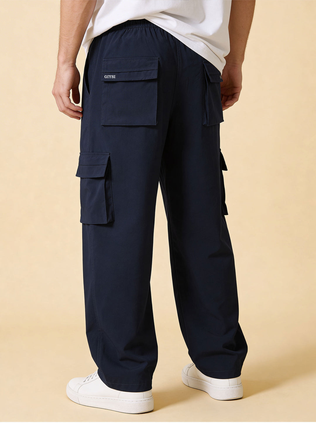 Navy Blue Oversized Cargo Pants