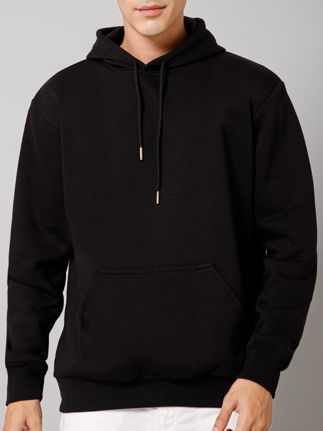 Pure black hoodie sale