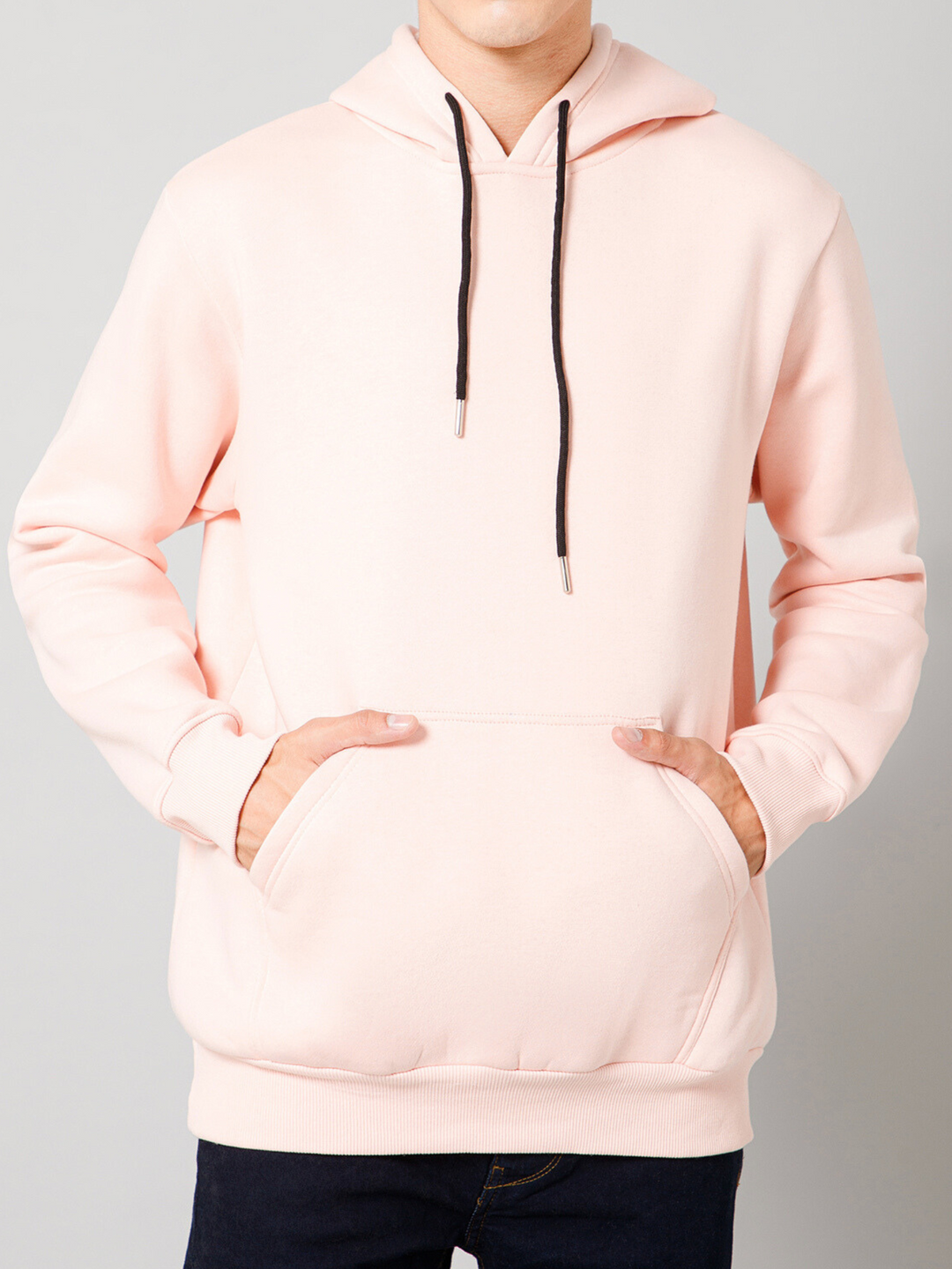 Solid Pastel Pink Hoodie