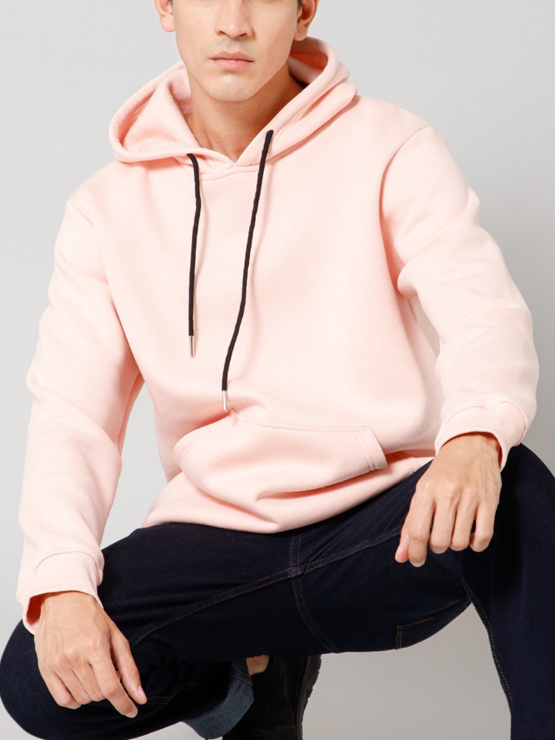 Solid Pastel Pink Hoodie