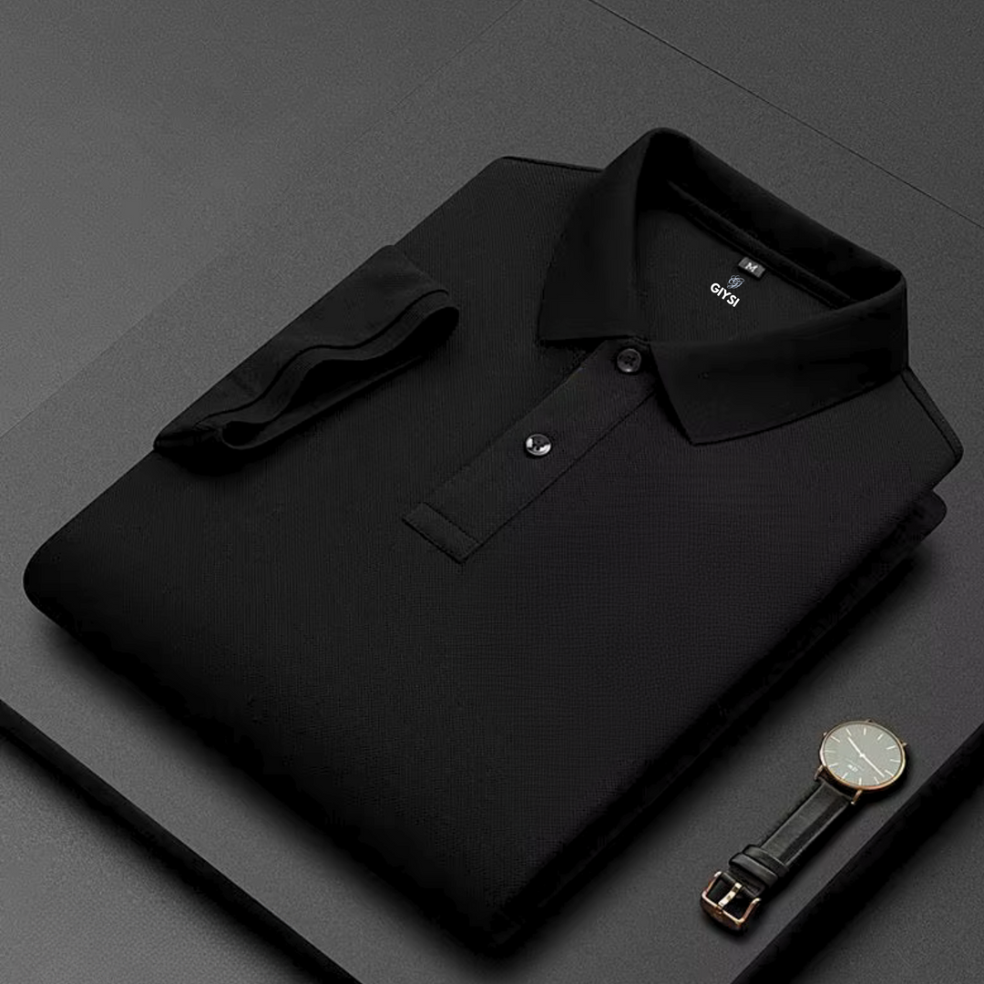 Black Polo Cotton T-shirt