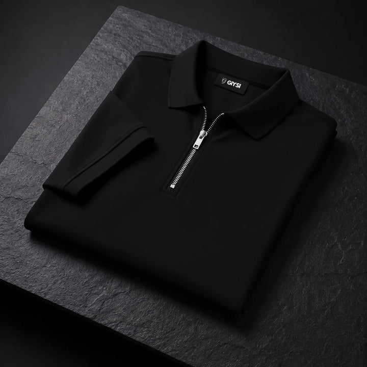 Black Zip Polo T-shirt
