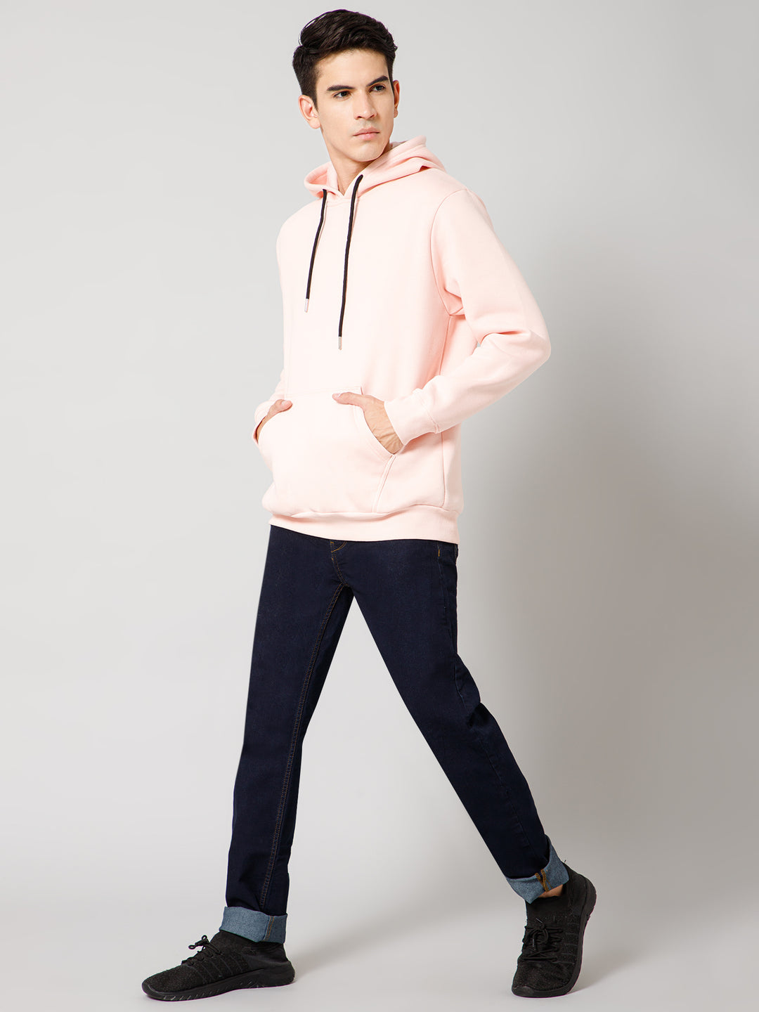 Solid Pastel Pink Hoodie