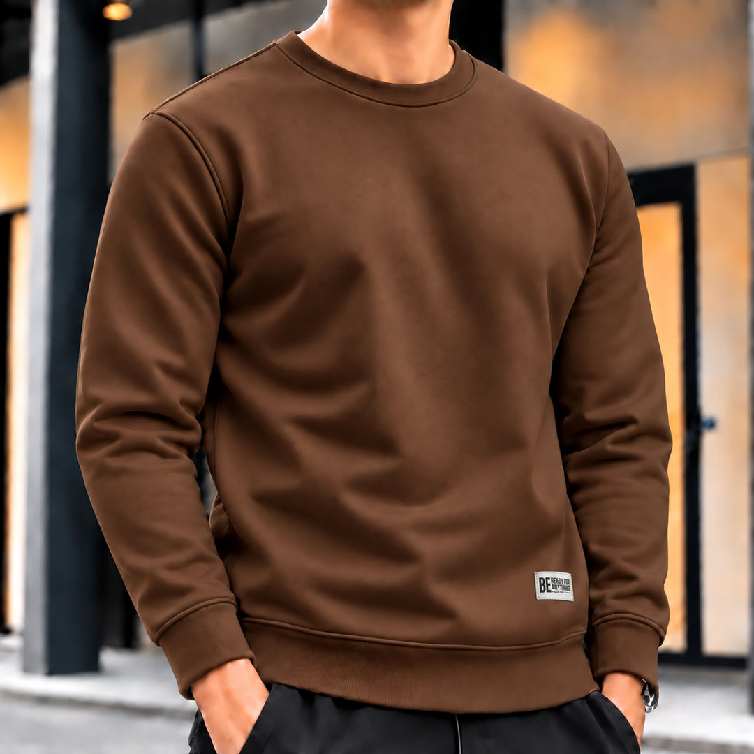 Solid Brown Sweatshirt