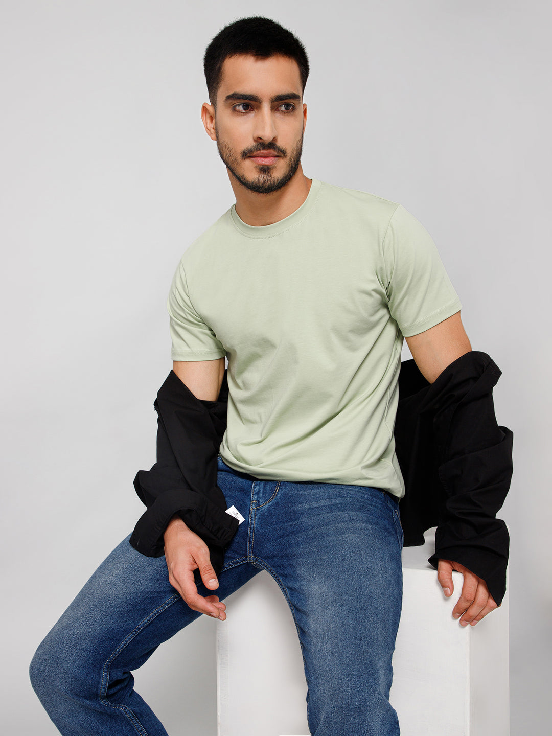 Buy Cotton T-Shirts Online, Plain Moon Mist T-shirt GIYSI