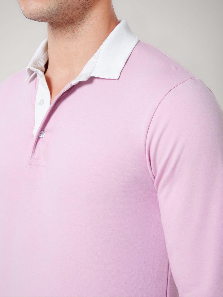 Full sleeves Mauve Collar T-shirt