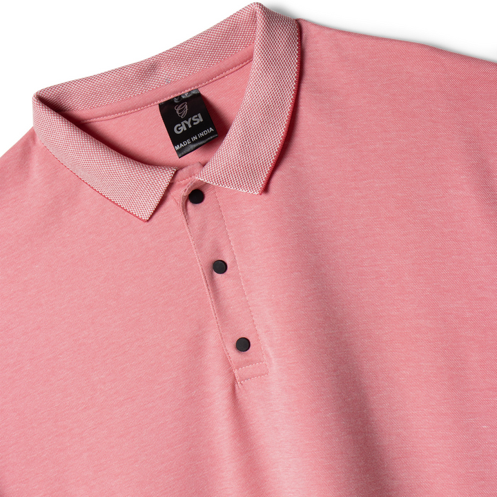 Cross Knit Pink Polo T-shirt