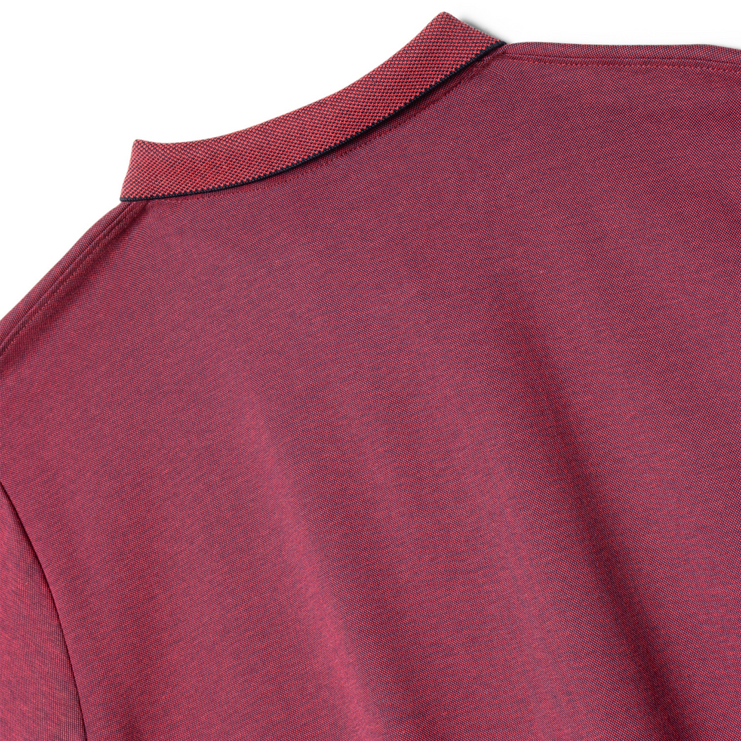 Cross Knit Maroon Polo T-shirt