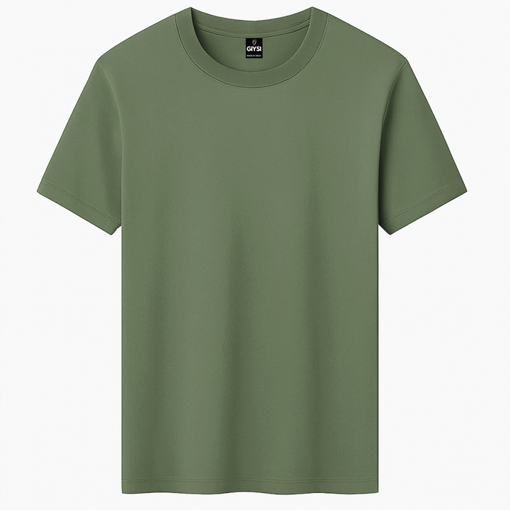 Pista Green Round Neck T-shirts