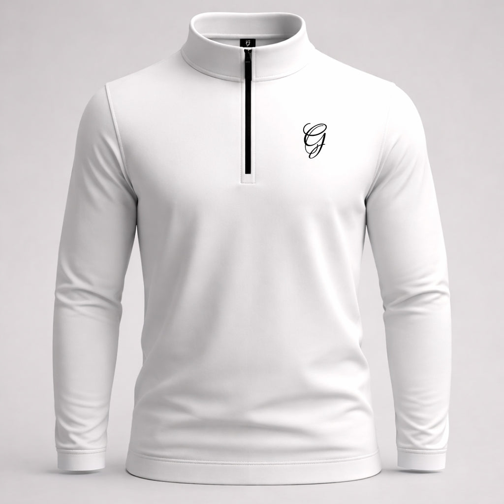 GIYSI Grey High Neck Sports Full Sleeves T-Shirt - Image 1