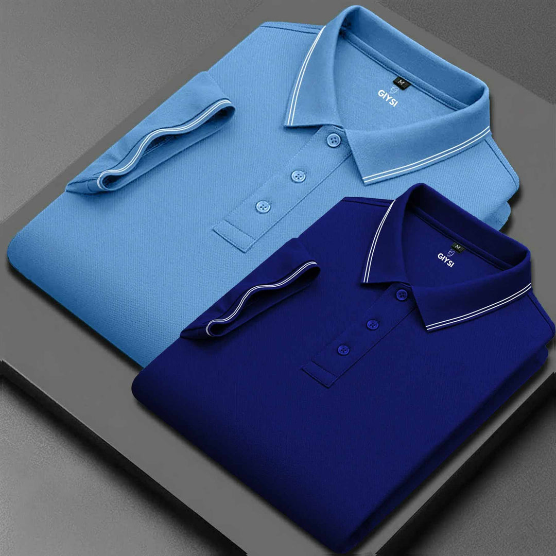Men’s Cotton Polo T-Shirt Combo(Sky and Royal)