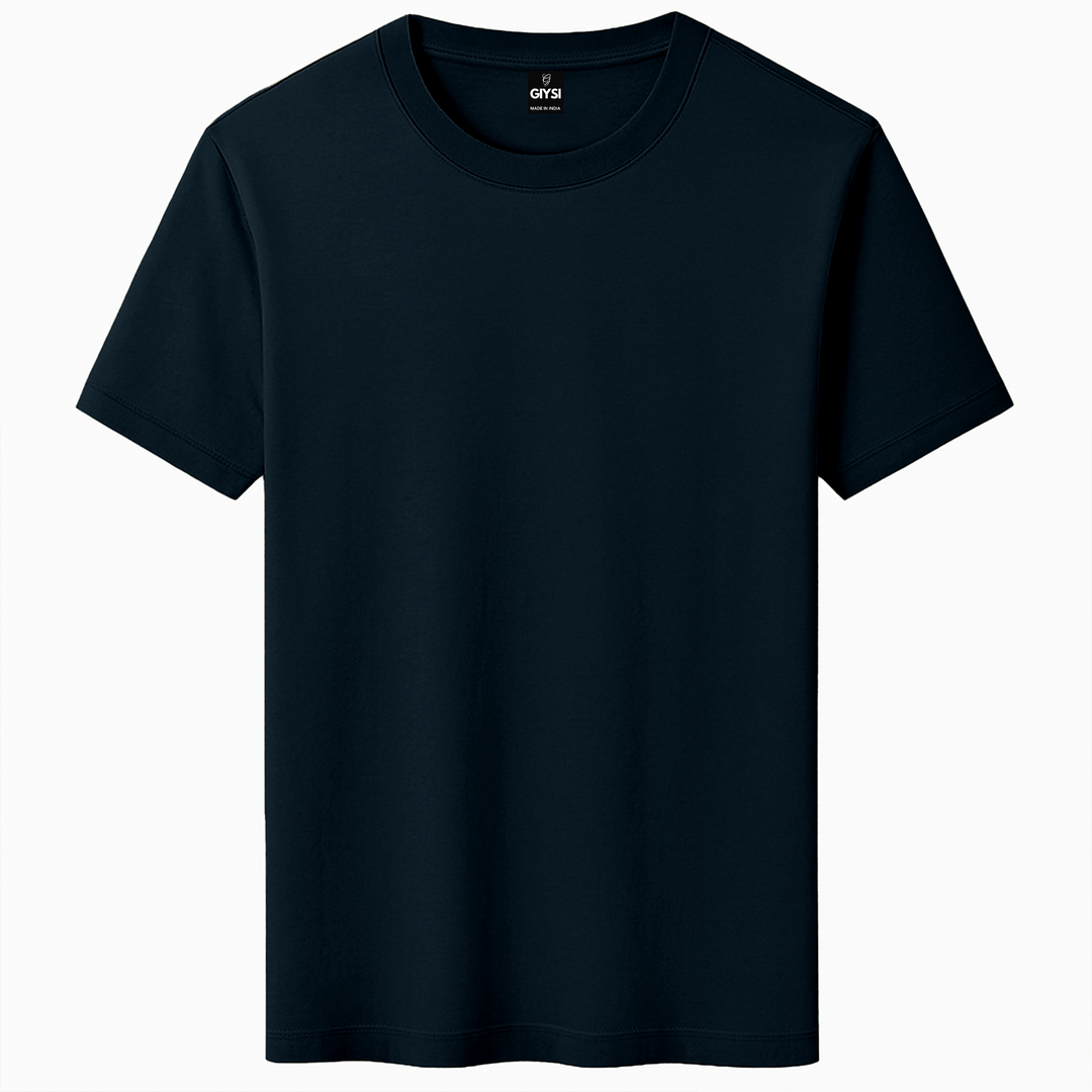 Navy Blue Round Neck T-shirts