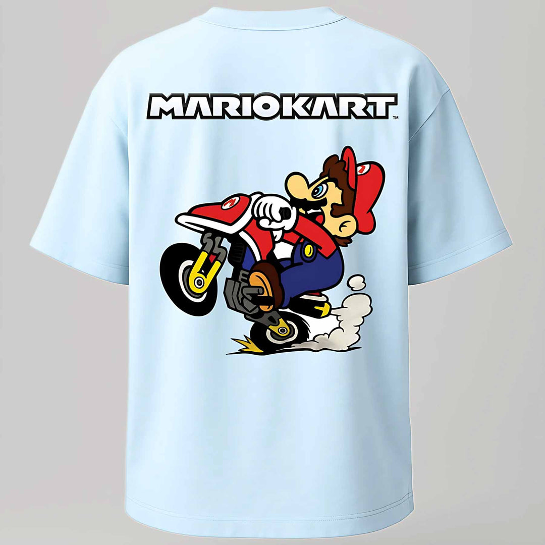 Oversized Print Sky Cotton T-shirt