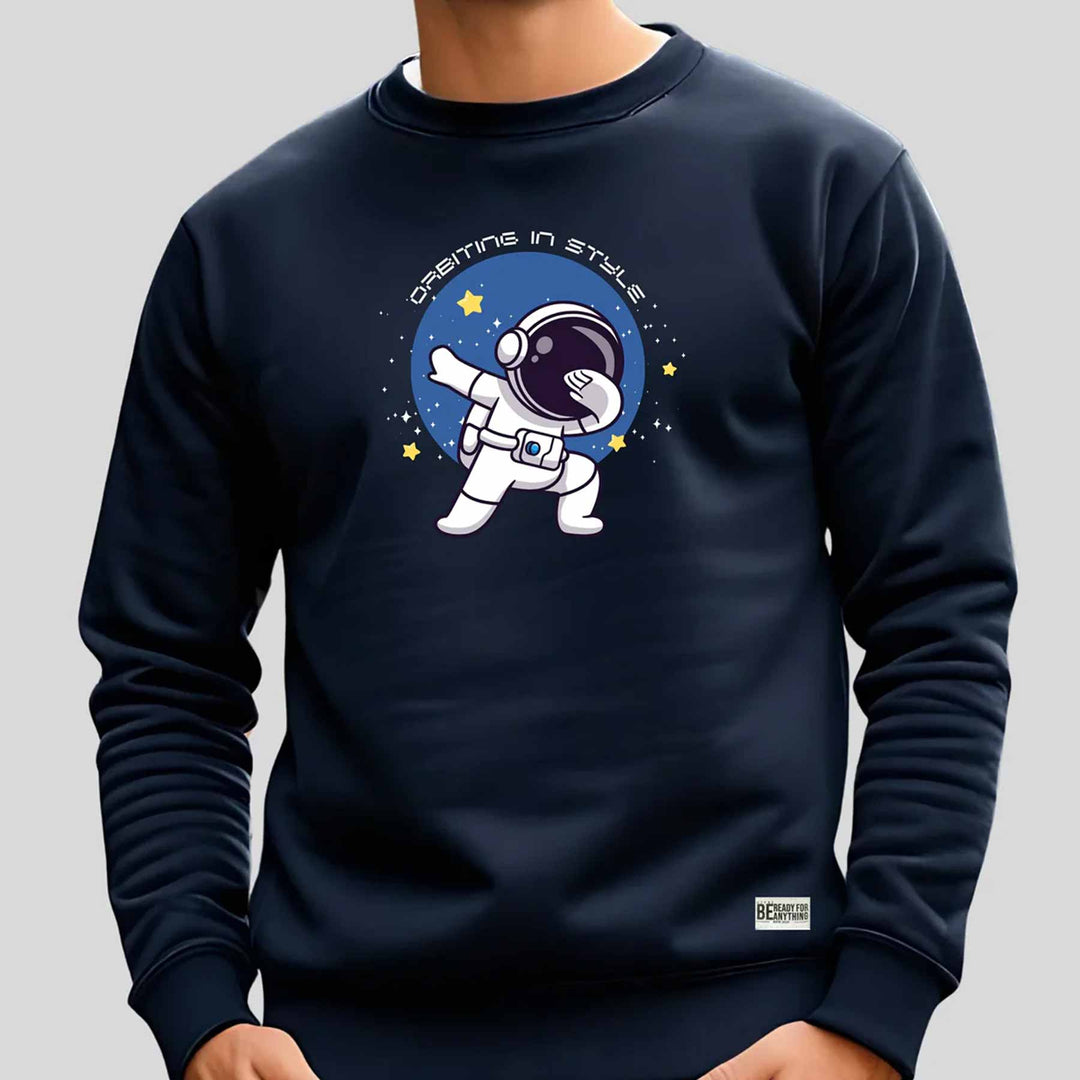 buy Printed Navy Blue Sweatshirt